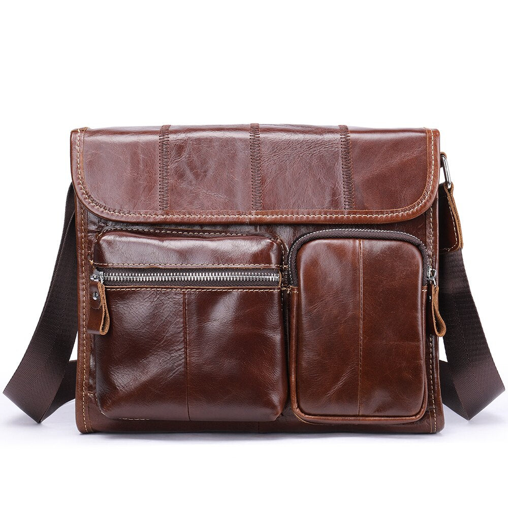 WESTAL Genuine Leather Men&#39;s Bag Business Men Executive Briefcase Male Messenger Crossbody Bag For 14 Inch Laptop A4  Document