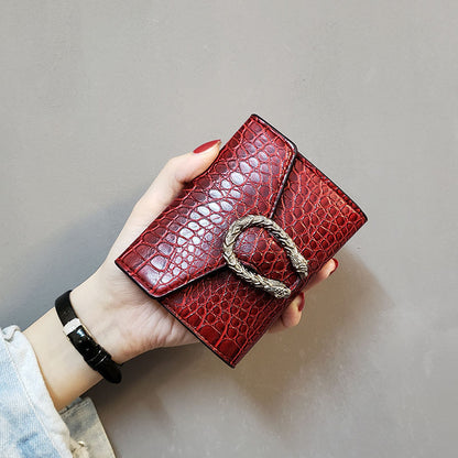 New Solid Color Small Wallet Women Short Korean Retro Folding Coin Wallet Handbags Women Bags Designer Wallets for Women