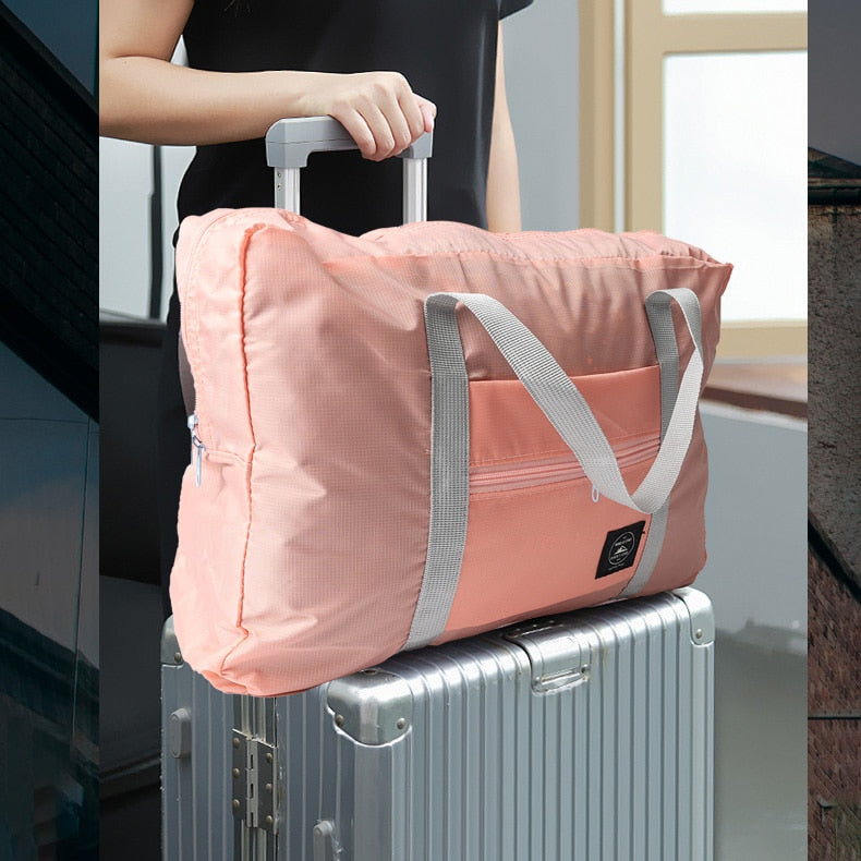 Large Capacity Travel Bags Portable Bag Nylon Foldable Tote Luggage Women Men Waterproof Handbag Shoulder Bag Traveling Backpack