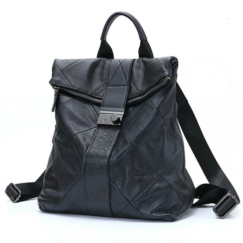 Leather Anti Theft Women Backpack Outdoor Travel Bag Large Capactiy Girl&#39;s Schoolbag Daily Knapsack Mochila Feminina Sac A Dos