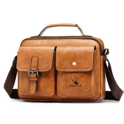 Large Capacity Men&#39;s Shoulder Bag Men&#39;s Casual Cross-body Bag Retro Shoulder Bag