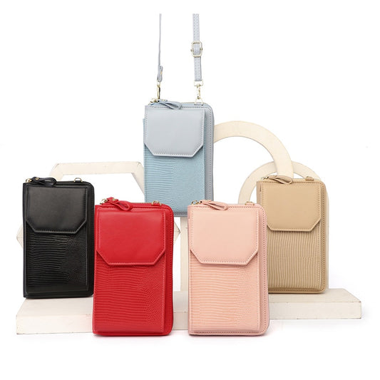 Women Wallets Touch Screen Mobile Phone Bag For Female Mini Card Holder For Key Coin Purse Vertical Crossbody Money Bags