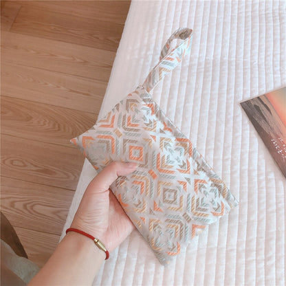 Retro Floral Coin Purse Mini Pouch Cotton Fabric Phone Purse Women Wristlet Coin Bag Cute Wallet Female Sundries Storage Pouches