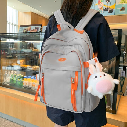 Fashion Multiple Pockets Waterproof Nylon Women Backpack Female Large Capacity Portable Travel Bag High School Bookbag Schoolbag