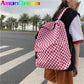 Fashion Plaid Women Backpack Waterproof Oxford School Backpacks Shoulder Bags for Women New Light Travel Bag for Girls Back Pack