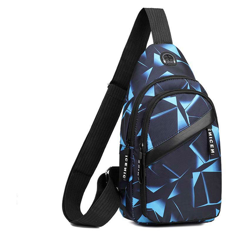 Fashion Men Casual Multifunction Shoulder Bag Travel Crossbody Bag on Shoulder Sling Bag Pack Messenger Pack Chest Bag for Male