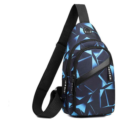 Fashion Men Casual Multifunction Shoulder Bag Travel Crossbody Bag on Shoulder Sling Bag Pack Messenger Pack Chest Bag for Male