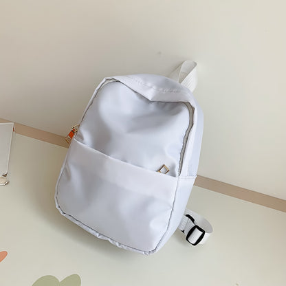 Women Fashion Backpack Casual Nylon Female School Bags for Teenager Girls Students Book Bags Solid Color Female Small Backpacks