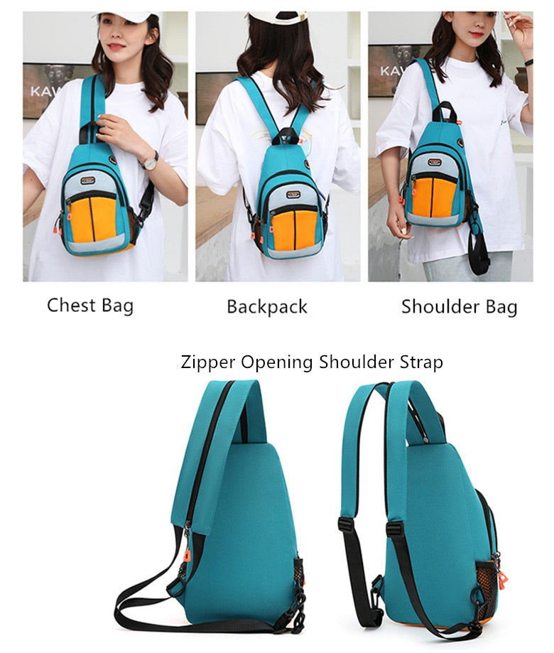 Fengdong small crossbody bags for women messenger bags casual sling chest bag female mini travel bag sport backpack shoulder bag