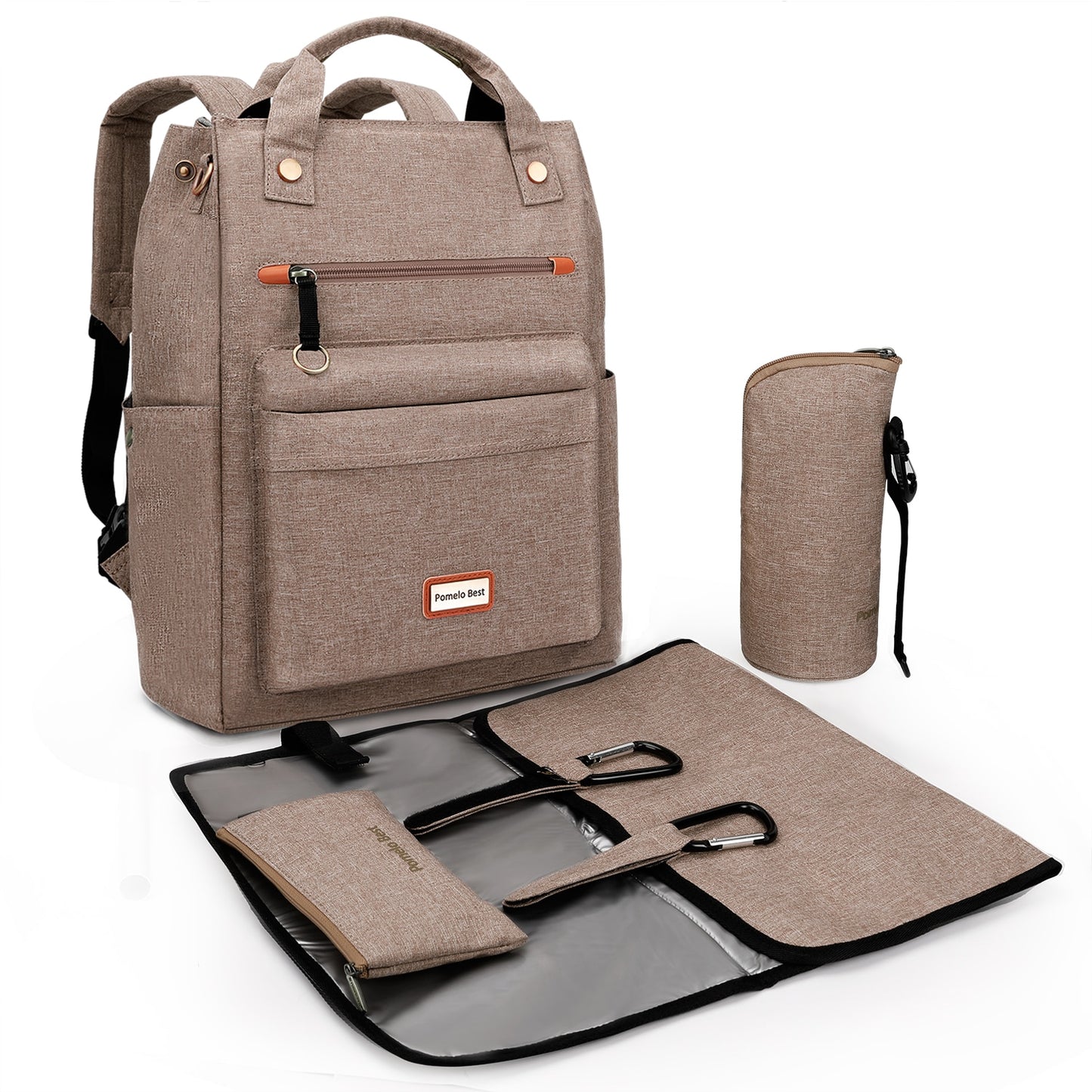 Versatile Diaper Bag Backpack with Hidden Shoulder Straps and Tons of Pockets