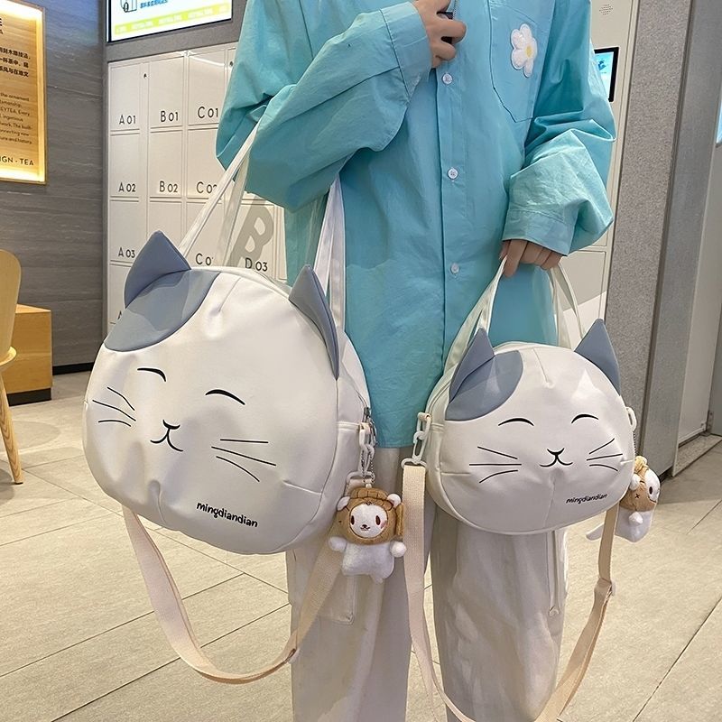 Canvas Prints Cat Satchel Messenger Shoulder Bag Women Reusable Grocery Shopping Bags Portable Tote Bag School Crossbody Bag