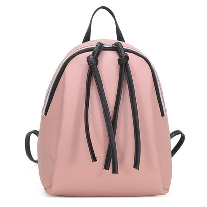 Mini PU Leather Backpack Women&#39;s Small Shoulder Bag with Tassel Zipper  Female Leather  School Bagpack Bag for Teenage Grils