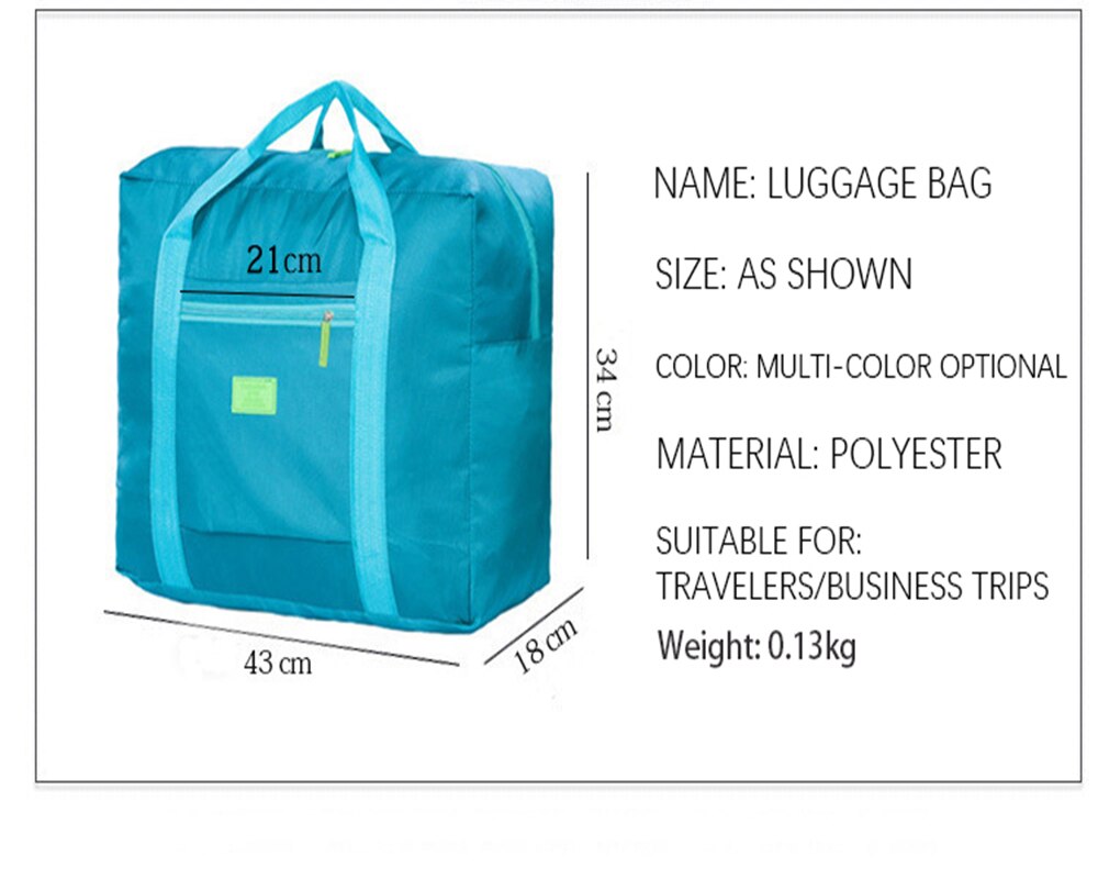 Portable Travel Bags Folding Unisex Large Capacity Women Hand Luggage Business Trip WaterProof