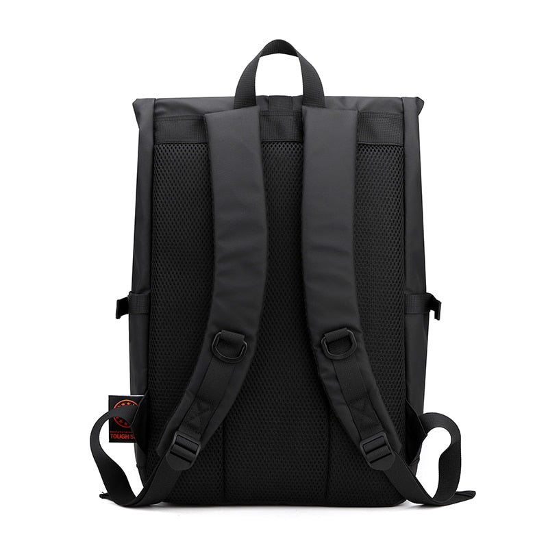 Black Backpack Men Trendy Cool Large-capacity Student Schoolbag Casual Nylon Waterproof Outdoor Sport Camping Back Pack Male