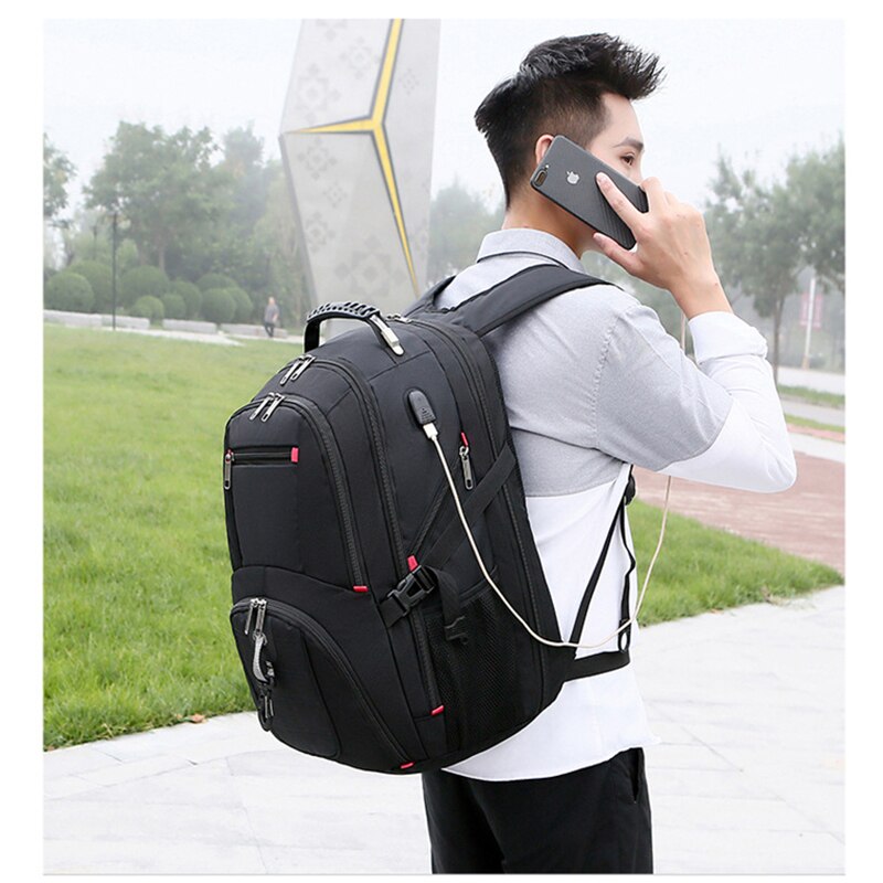 Crossten Swiss-Multifunctional 17&quot; Waterproof Laptop Backpack Men USB Charging Travel bag Rucksack Male School Bag Mochila