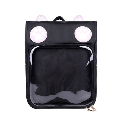 Ita Bag Cat Style Backpacks Paws Kawaii Harajuku Schoolbags Backpack for Teenager Girls Transparent Backpack Clear Itabag