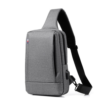 Men&#39;s Bag Shoulder Bags Business Usb Charging Multifunction Anti-Theft Waterproof Male Crossbody Bag Casual Short Trip Chest Bag