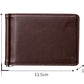 1PC Leather Men Money Clips Metal Solid Wallets Credit Dollar Purses With A Metal Clamp Female ID Credit Card Purse Cash Holder