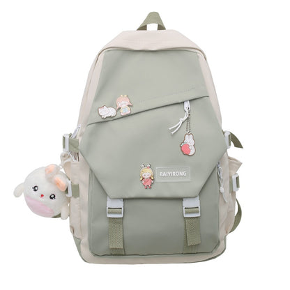 EST New Large Waterproof Nylon Girls Kawaii Schoolbag Women Patchwork Cover Female Shoulders Casual Bolsa Mochila Mujer panelled