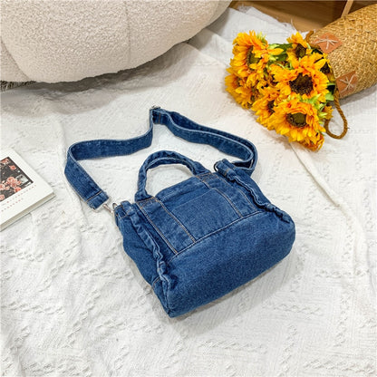 Denim Jeans Shoulder Crossbody Bag Girl Fashion Luxury Design Totes For Women Casual Large Capacity Shopping Handbag and Purse