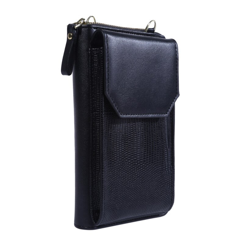 Women Wallets Touch Screen Mobile Phone Bag For Female Mini Card Holder For Key Coin Purse Vertical Crossbody Money Bags