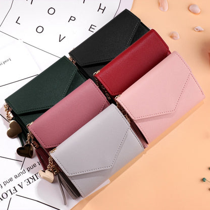 Mini Tassel Wallet Women Fashion Purse Female Short Mini Wallets Korean Students Lovely Purse Female Small Wallet for Women