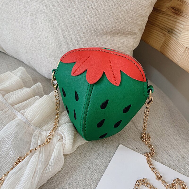 Women Bag Creative Cute Little Strawberry Shape Crossbody Bag Small Women Shoulder Bag Phone Pouch