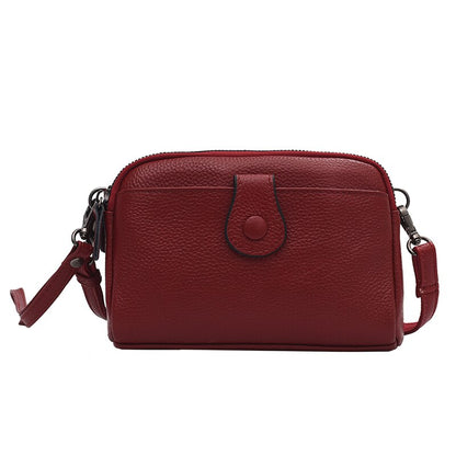 Genuine Leather Real Cowhide Women&#39;s Casual Fashion Bag Women Messenger Bag Small Shoulder Bag Crossbody Bags for Women Handbags