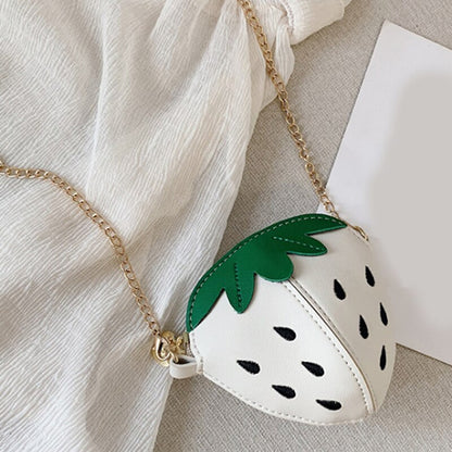 Women Bag Creative Cute Little Strawberry Shape Crossbody Bag Small Women Shoulder Bag Phone Pouch