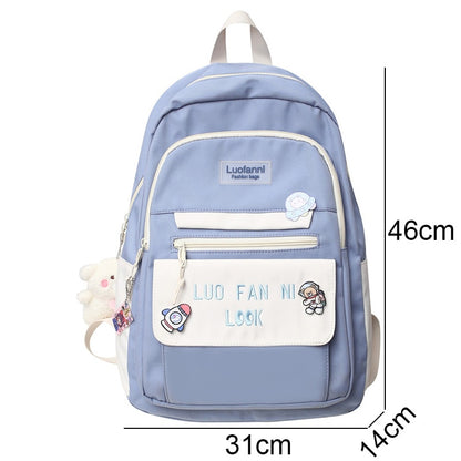 Girl Travel Green Harajuku High Capacity Book Backpack Lady Kawaii Bag Female Laptop College Packet Fashion Women SchoolBag New