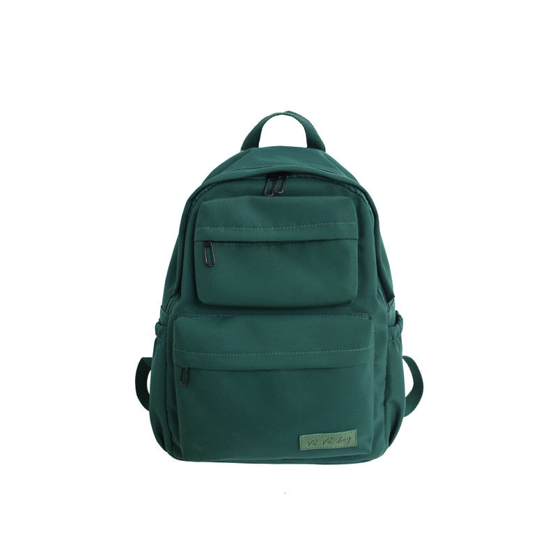 HOCODO New Waterproof Nylon Women Backpack Solid Color Casual Backpack For Teenagers Women Large Capacity Ladies Schoolbag