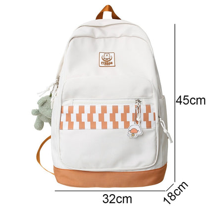 Lady Plaid Cute Book Bag Women Harajuku Trendy Cool Packet Girl Travel School Bag Female Laptop Lattice College Backpack Fashion