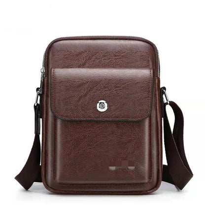 Leather Texture Men&#39;s Shoulder Bag Business Handbag Conference Bag Briefcase Men&#39;s Bag Document Bag Backpack Messenger Bag