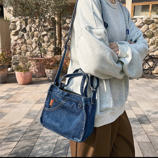 New Denim Bag Female Crossbody Bags Youth Fashion Jean Casual Canvas Bag Women Mini Square Messenger Bags Ladies Shoulder Bag