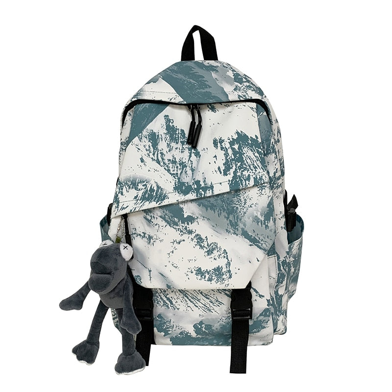 Women's Waterproof Shoolbags Large Capacity Teenager Backpack Trendy Graffiti College Bag Gril Travel Laptop Rucksack Mochila