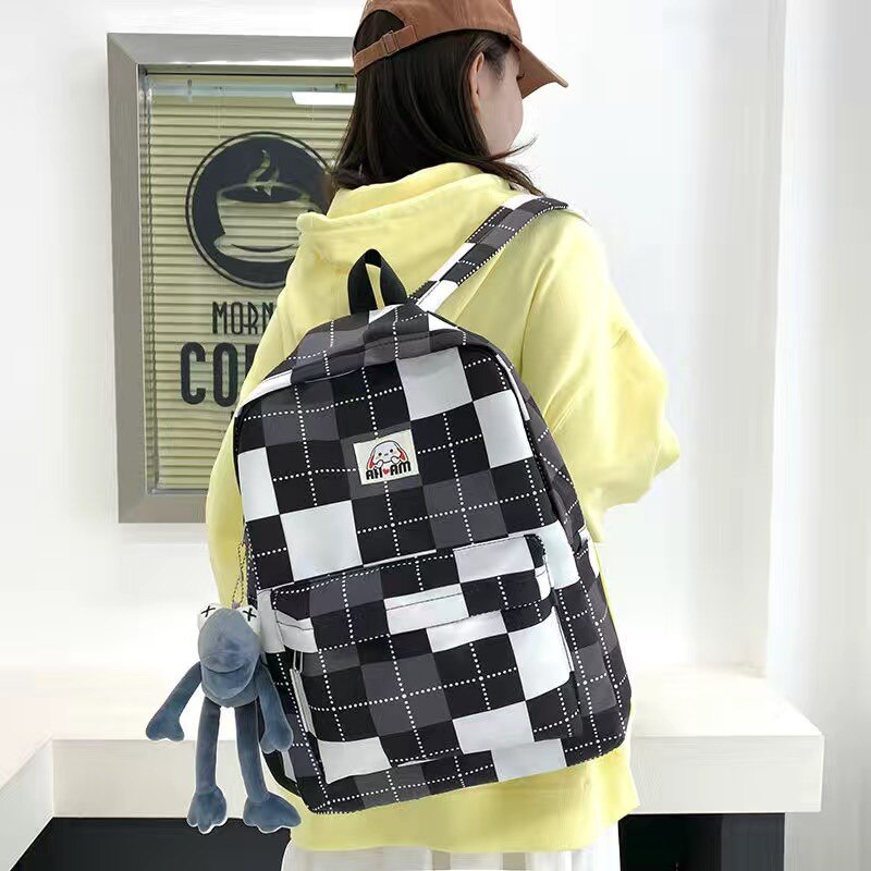 Korean Version Fashion Backpack For Women Girl Middle School Student Bag Large Capacity Laptop iPad College Student Backpack
