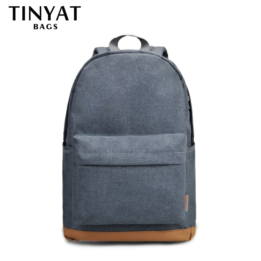 TINYAT Men&#39;s 15 inch laptop backpacks computer male school Backpacks Rucksacks leisure for teenage Travel Shoulder Mochila Grey