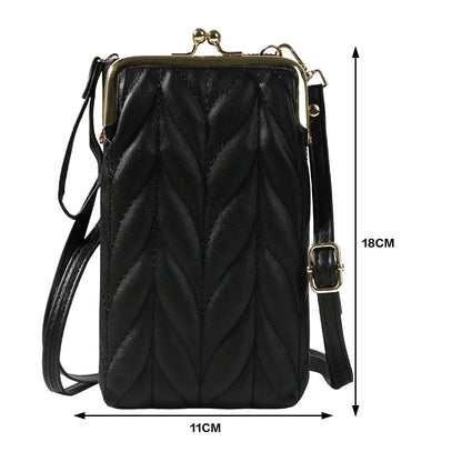 Crossbody Bags Solid Color Shoulder Cell Phone Purses Women Soft Leather Wallets Mobile Phone Bags Casual Ladies Small Purse