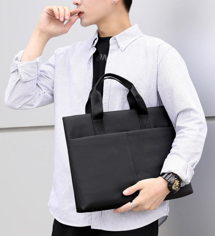 Men Large Capacity Handbags Men&#39;s 14inch Laptop Bags Briefcases Men&#39;s Computer Bags Business Casual Document Bags Brief Case