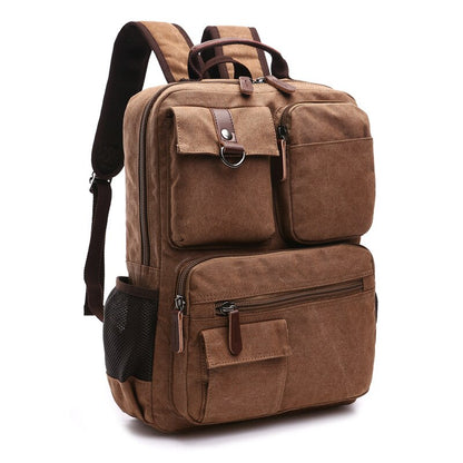 Men Laptop Backpack Rucksack Canvas School Bag Travel Backpacks for Teenage Male Bagpack Computer Knapsack Bags Computer Bag