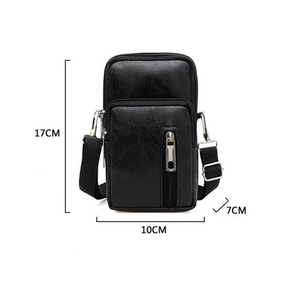 High Capacity Shoulder Male Fanny Pack Men Genuine Leather  Messenger Bags Men&#39;s Fashion Business Crossbody Bag Small Briefcase