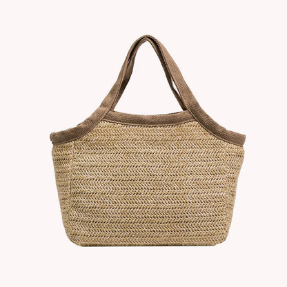 Summer Women Straw Handbag Boho Beach Holiday Female Woven Handle Tote Purses for Women Storage Handmade Tote