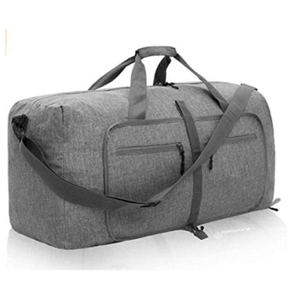 65L Foldable Travel Duffel Bag With Shoes Compartment Overnight Bag for Men Women Waterproof & Tear Resistant School Organizer