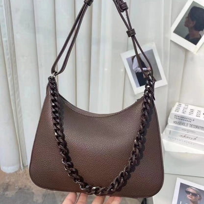 New Occident Style Fashion Chain Handle PU Leather Crossbody Sling Bags Lady Woman Handbag Crossbody Slingle Shoulder Totes Bag