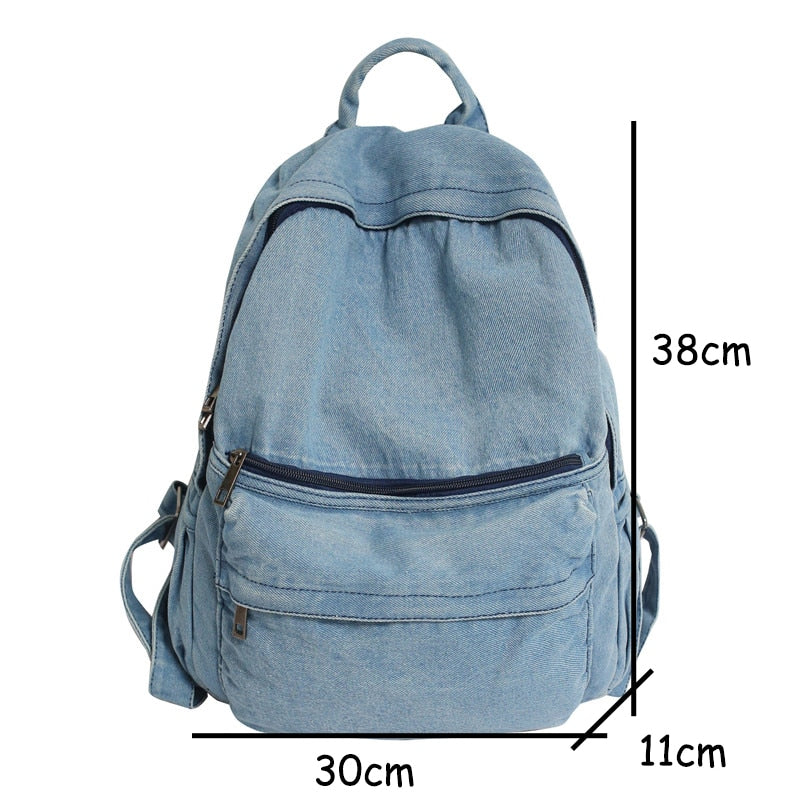 New Korean Large Capacity Canvas Backpacks Women Kawaii Students Preppy Bag for Teenager Girls School Travel Backpack Bookbag