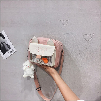 Wallets Crossbody Phone Bags High Quality Fashion Female Shopper Japanese Style Cute Cartoon Canvas Women Mini Shoulder Bag