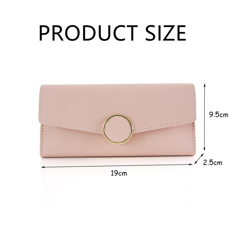 Women Long Wallets Purses Luxury Round Shap Wallets For Ladies Girl Money Pocket Card Holder Female Wallets Phone Clutch Bag