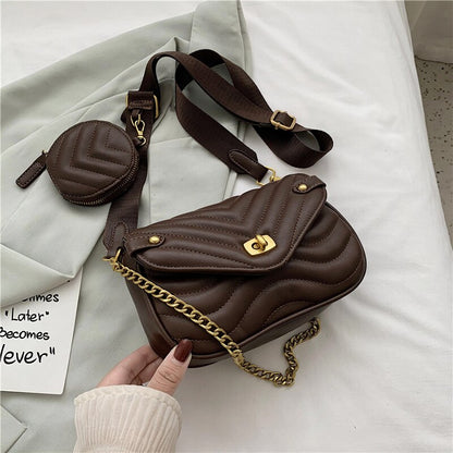 Luxury Women&#39;s bag crossbody shoulder bag 2 in 1 Messenger handbag tote bags fashion chain Belt Sling bag V letter Composite Bag