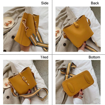 PU Women&#39;s Crossbody Bags Solid Color Shoulder Bags for Ladies Handbag Fashion Female Messenger Bags Waterproof Women Tote Bags