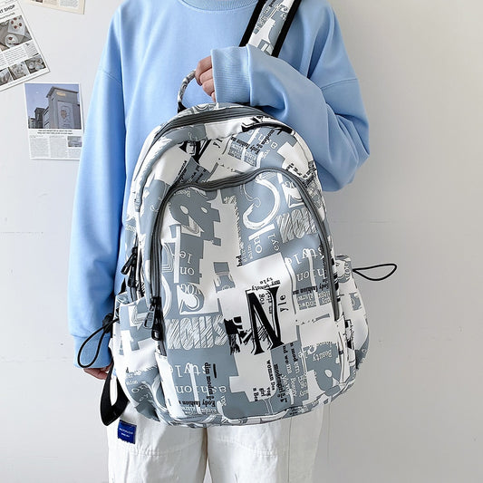 Original Graffiti Big Capacity Women Men&#39;s Backpacks High Middle School Boys College Book Bags 15.6&quot; Computer Travel Out Door